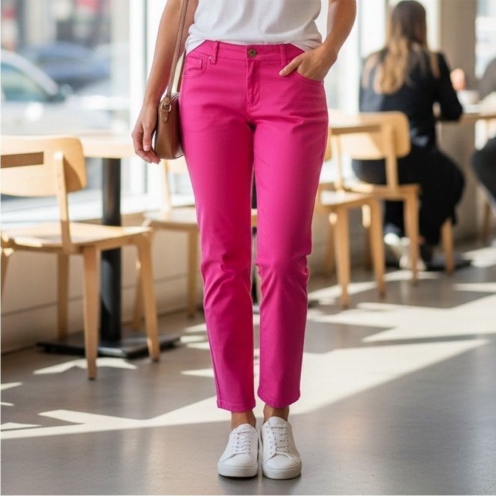 NWT Banana Republic Hampton Chino Pants in Hot Pink Size 6